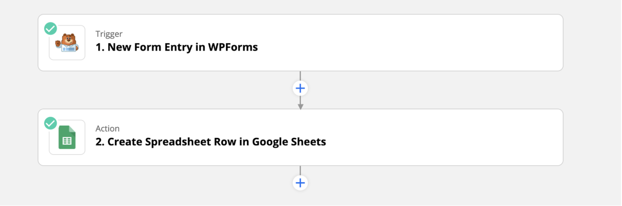 Indicating a new Google Sheets trigger in Zapier