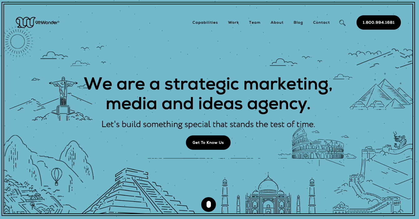 Screenshot of marketing website. 