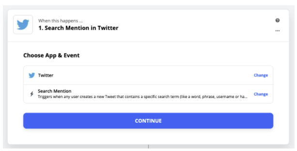 Monitoring search terms in Twitter 