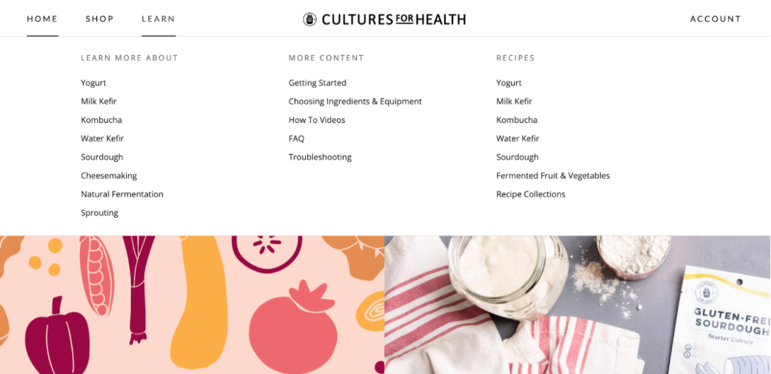 A screenshot of the Cultures for Health blog
