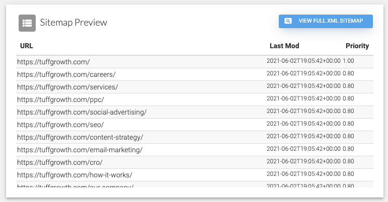 xml sitemap example
