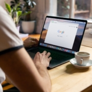 typing on a computer using google ads